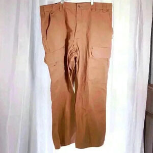 Duluth Trading Size 48 x 30 Fire hose Relaxed Fit Cargo Work Pants - Brown